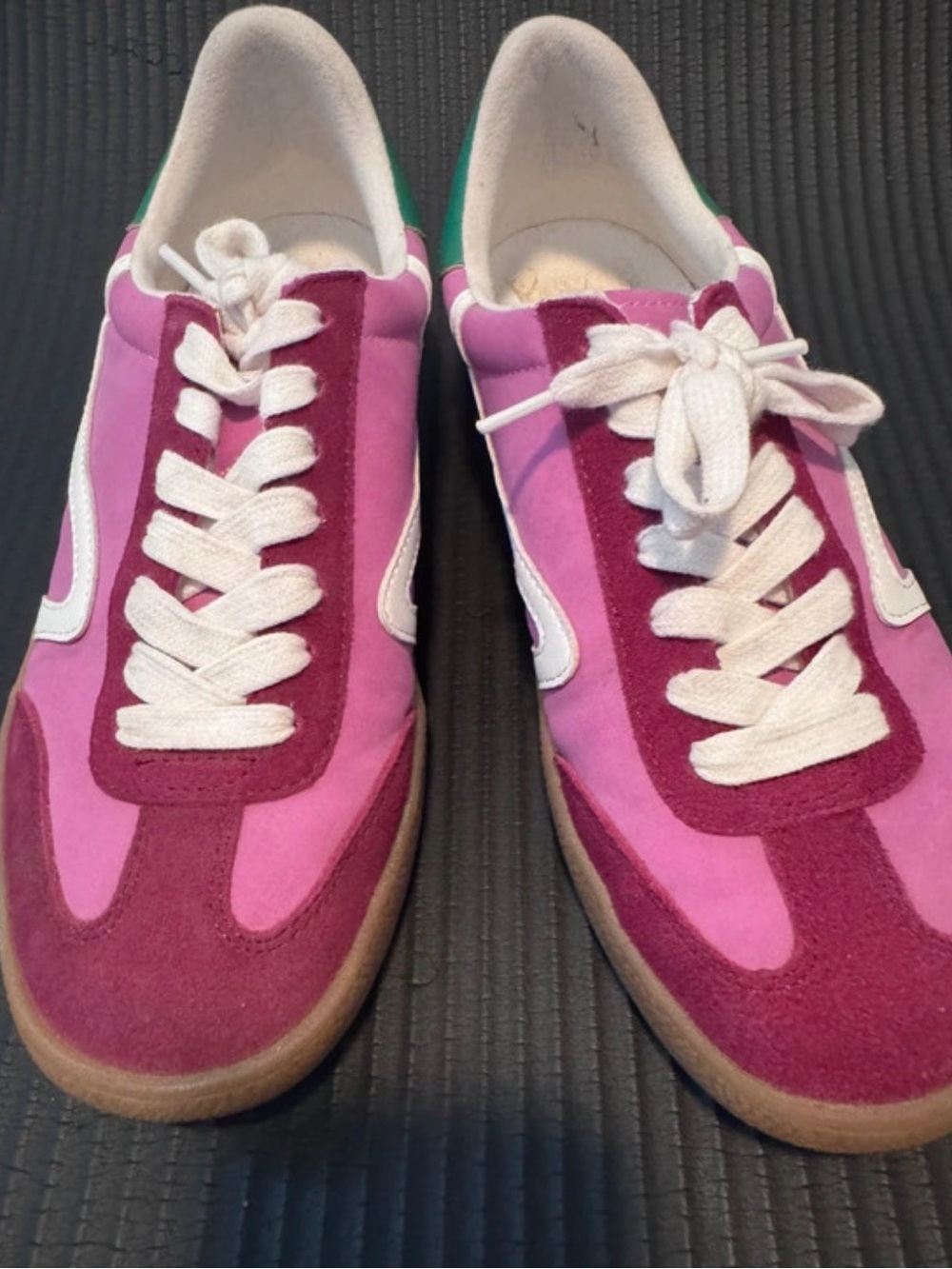 Steve Madden Pink and Magenta Retro Suede Sneakers